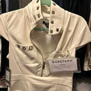 Guess Marciano Cream Dress with Studded Collar